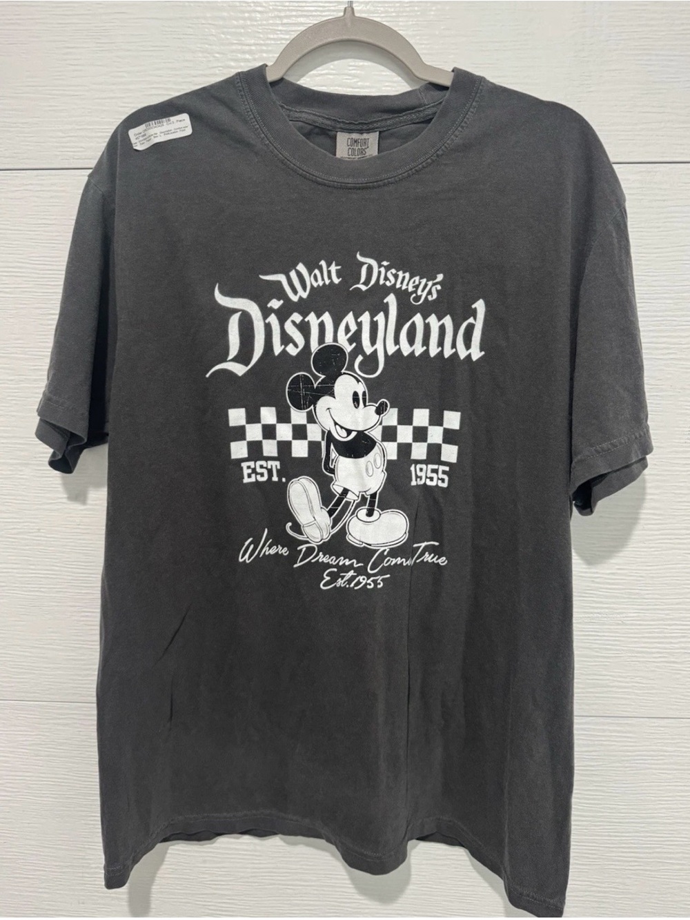 Disneyland Mickey Mouse Graphic Tee Gray Walt Disney Est. 1955 Men’s L